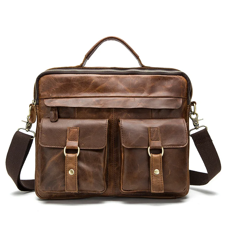 Натуральная кожа сумка-мессенджер для ноутбука 13,3 дюймов бизнес портфель сумки для документы на плече сумки Сумка для ноутбука - Цвет: 7