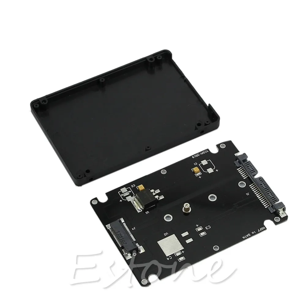 

Enclosure M.2 NGFF SSD to 2.5" SATA Adapter Card With 7MM Thickness Case New