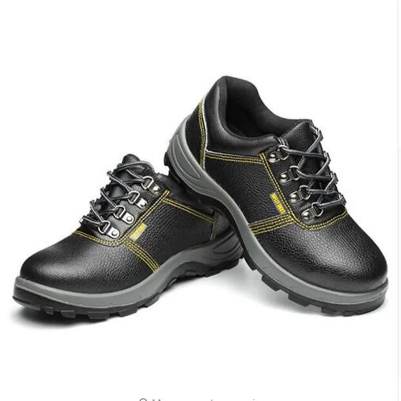 Men's Safety Work Spring And Autumn Black Breathable Steel Toe Cap Casual Labor Insurance Anti-puncture Protective Shoes
