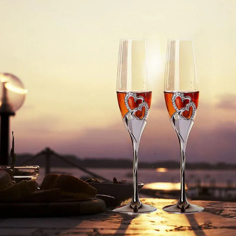 round champagne flutes glass double heart 200ml wedding glasses goblet toast flute silver martini party wine za3047 - Christmas Martini Glasses round champagne flutes glass double heart 200ml wedding glasses goblet toast flute silver martini party wine za3047 - Christmas Martini Glasses