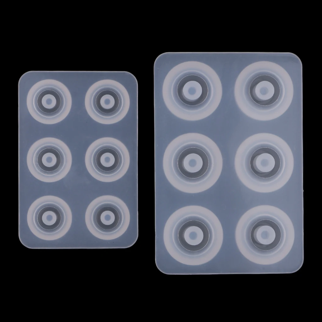 4 Set Transparent Round Large Hole Silicone Beads Mould European Beads DIY Epoxy Jewelry Mold Resin Molds for Jewelry Findings