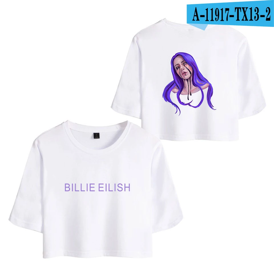 Pride Billie Eilish модный топ с принтом, популярные повседневные летние женские футболки с коротким рукавом и круглым вырезом - Цвет: white