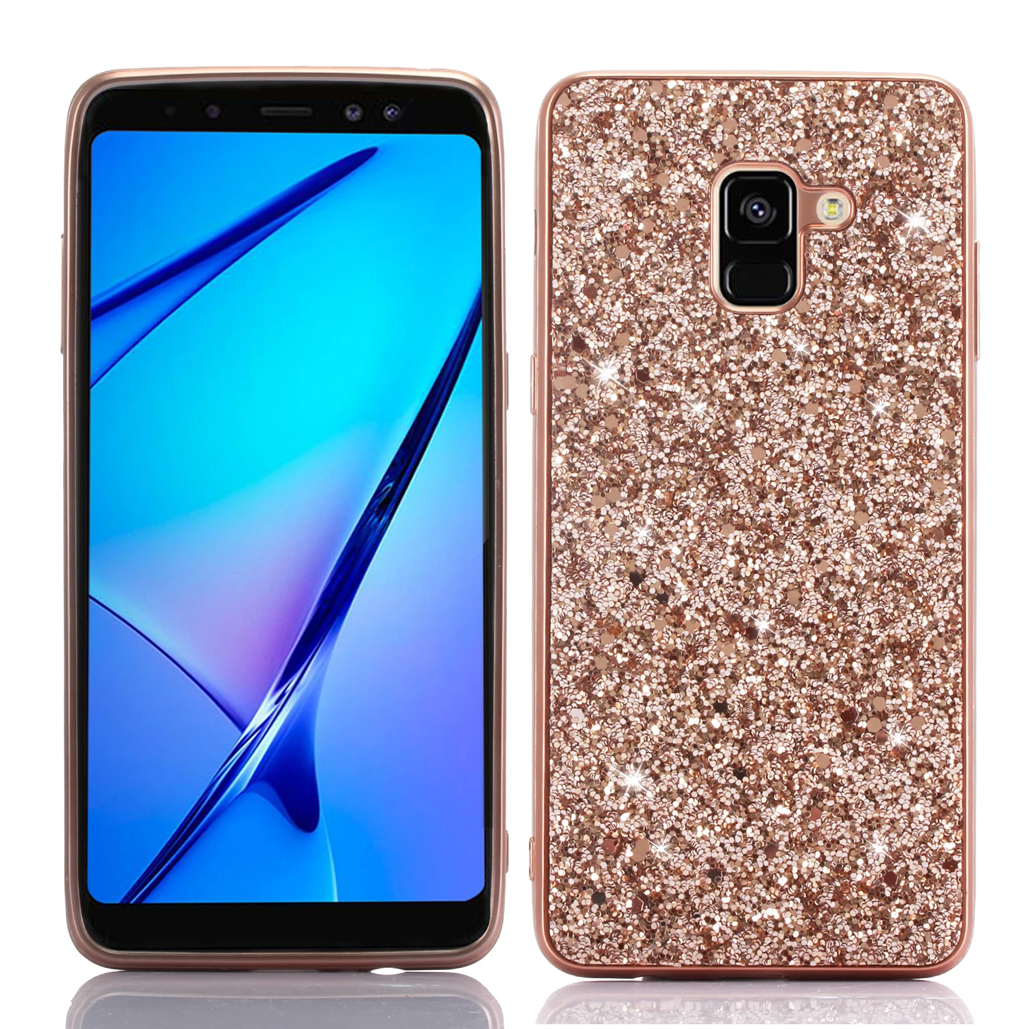 

Q UNCLE Glitter Bling Mobile Phone Case For Samsung Galaxy S6 S7 S8 S9 S10 Edge A5 A6 A7 A8 A10 A30 A40 A40s A50 Plus 2018