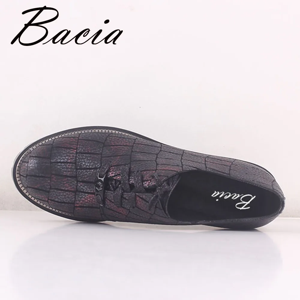36 Bacia Motif Véritable Travail Showing Marche De En Lace Cuir 40 Rond Bout Up Vache Pierre Appartements As Picture Plat Chaussures Taille Sb046 Mode Casual wfqErwxH