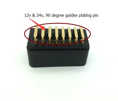 

Car Auto Diagnostic Cable Adapter j1962 16 pin 12V/24V OBDII OBD2 Male Connector Plug Right Angle 90 degree Golden Plating Pin