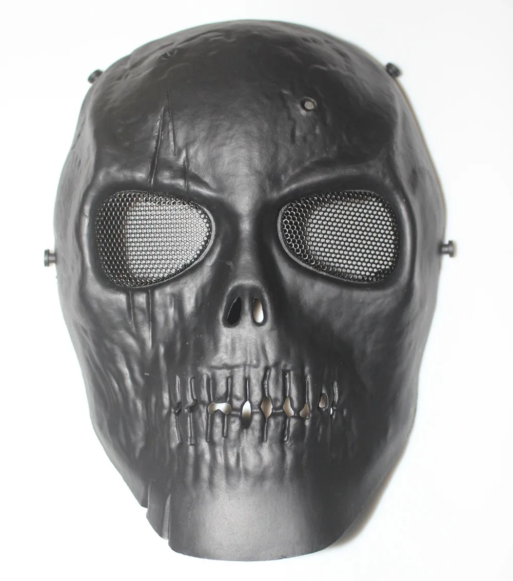 

TACTICAL GEAR M06 AIRSOFT PAINTBALL COSPLAY FULL FACE PROTECTION SKULL MASK(Black Ghost)