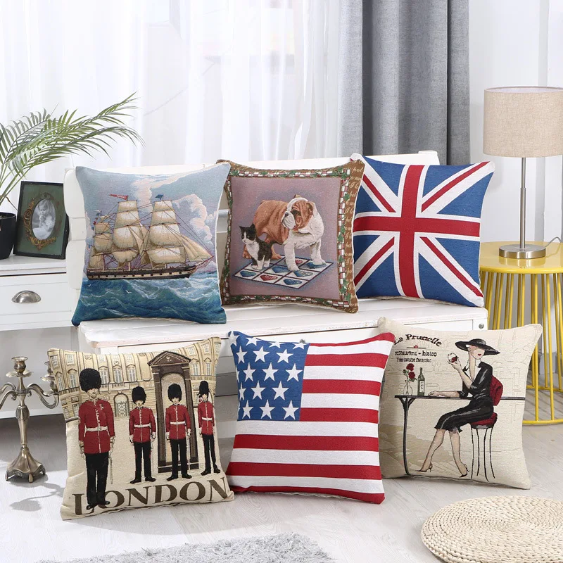 Simple Solid Pillow cover Cotton Linen plain Pillowcases Decorative living room cushion covers sofa Seat housse de coussin MA20