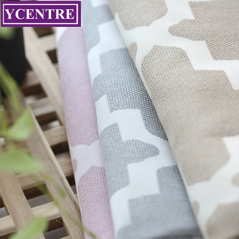 

YCENTRE Decorative Window Drapes Geometry Rhombus Jacquard Curtains Room Darkening 75% Blackout Curtains for Bedroom/Livingroom