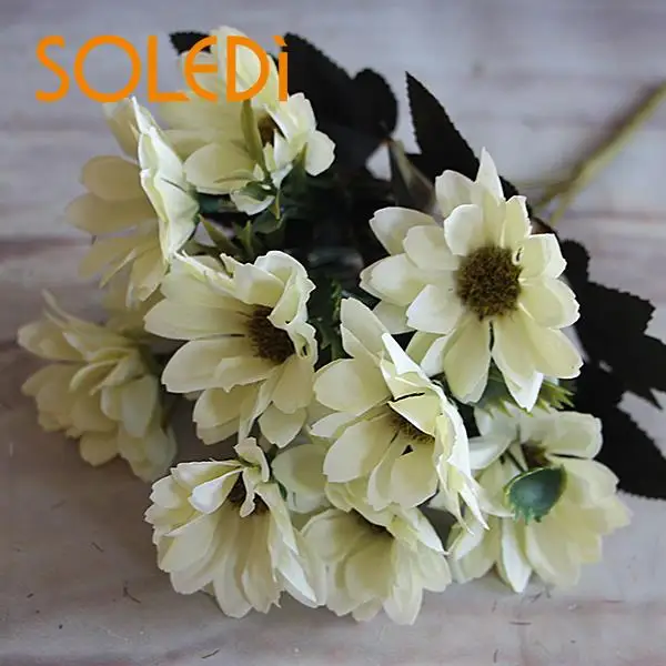 

French Rose Bouquet Artificial Peony Flower Arrange Spring Daisy Decor Party Artificial Flowers Mother's Day Gift Home Decor