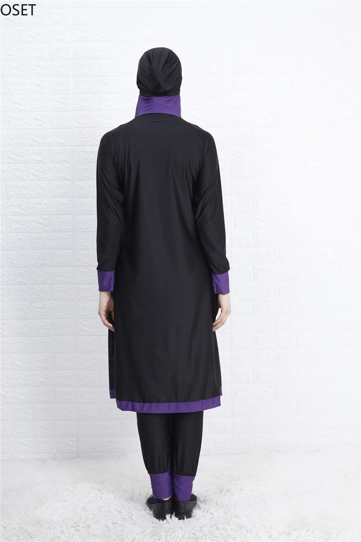 Günstige Hijab frauen Schwimmen Anzug Lange Volle Abdeckung Burkini Muslimischen Bademode Damen Häute Badeanzug Frau Islamischen Schwimmen Tragen Modest Bade