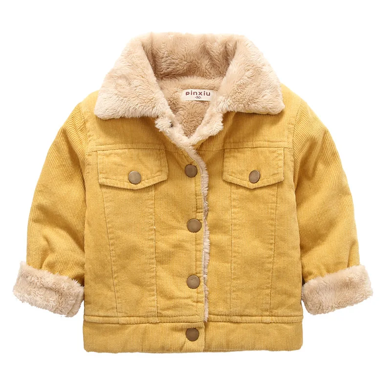 

Children Winter Coat Cashmere Inside Boys Outdoor Activities Cotton Small and Medium Sized Children 's Corduroy Jacket