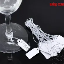 1000 шт белый 22*13 мм струнный бумажный ценник ярлыки для указания цены модные ювелирные изделия пакет аксессуары