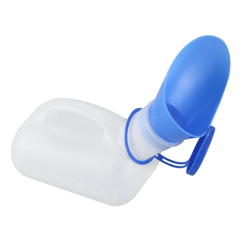 

Portable Urine Bottle Urine Bottle 1000ml for Men Women Travel and Camping White & Blue