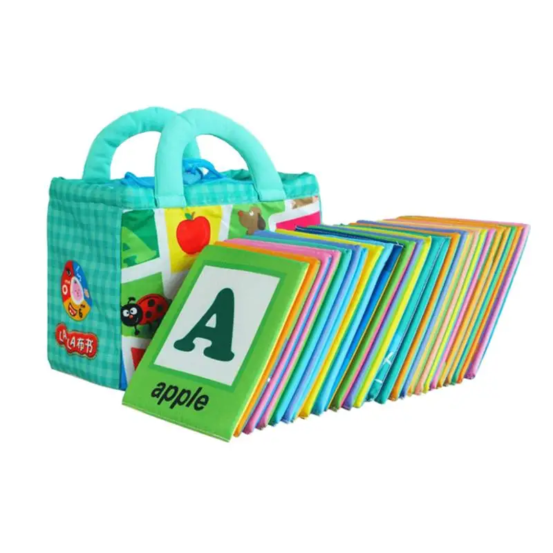 

1pc Baby Cloth Book Non-Toxic English Letters Early Learning Soft Educational Fabric Toy First Book for Children Kids Toodlers
