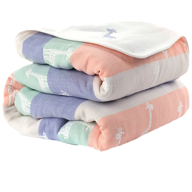 Baby Blankets Swaddle Newborn Muslin Cotton 6 Layers Thick Swaddle