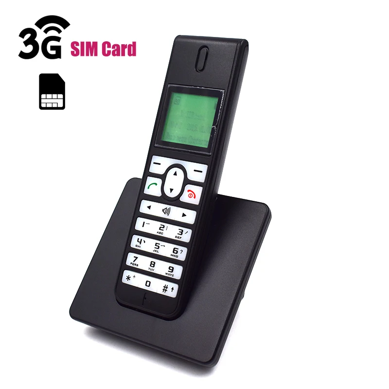 متعددة اللغات GSM اللاسلكي دعم 2G 3G سيم بطاقة الهاتف اللاسلكي مع SMS الخلفية الملونة شاشة ثابتة الهاتف للمنزل