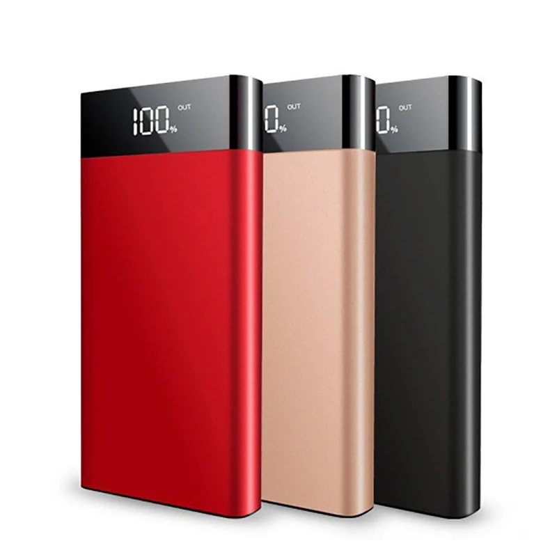 

Aluminum Alloy Power Bank 10000 mAh LCD Digital large Capacity Portable Power Bank Charger for iPhone 6 7 8 X