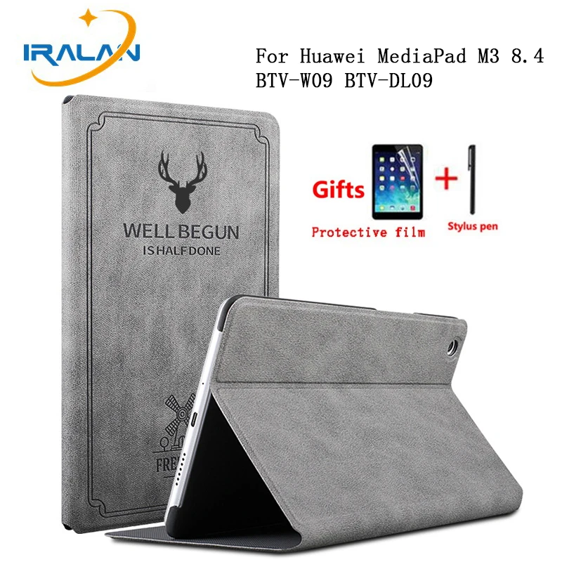 Матовый Чехол книжка с подставкой для Huawei MediaPad M3 8 4 BTV W09 DL09 кожаный чехол Smart Auto Wake