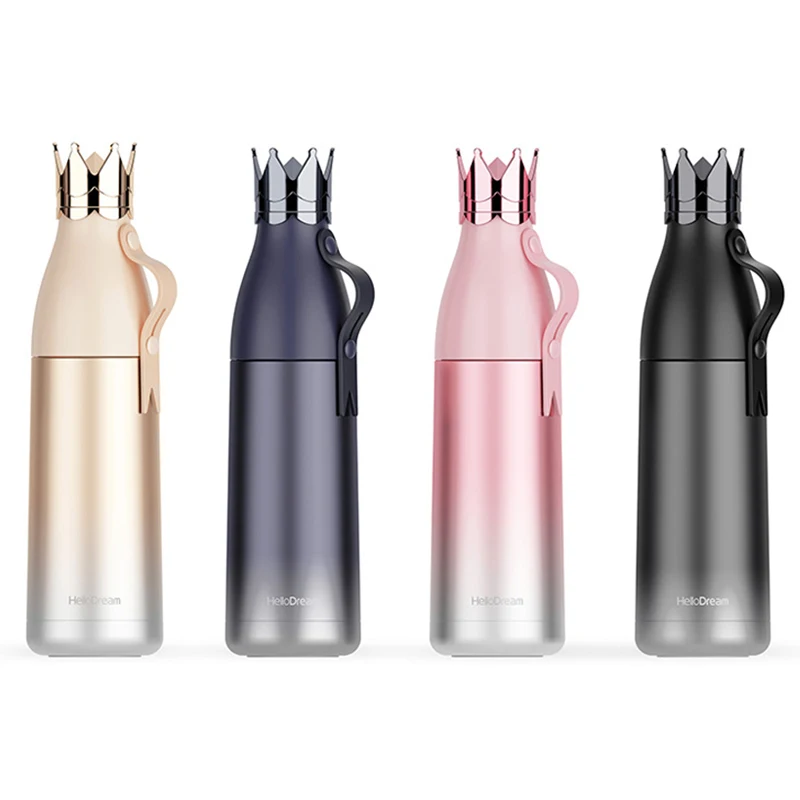 

Crown Thermos Bottle Water Bottle Stainless Steel Vacuum Flask Insulated Princess for Thermoses Flask New Fashion