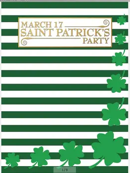

custom green and and white striped Clover backgrounds High quality Computer print party backdrops