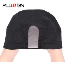 Plussign 10 шт парик Кепка для изготовления париков U часть Сетка купольная Кепка с большой эластичной лентой Plussign Hairnet чёрная нить cap