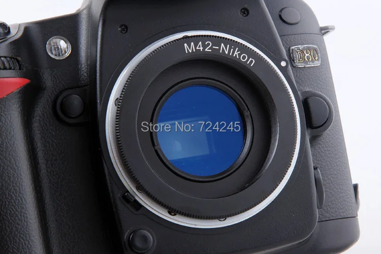 Lens Adapter Ring for M42 Lens to Nikon Mount Adapter with Infinity Focus Glass for Nikon DSLR Camera D60 D80 D90 D700 D5000