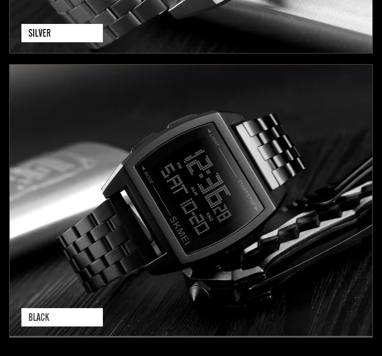 SKMEI Топ Роскошные мужские часы модные черные повседневные цифровые часы мужские водонепроницаемые спортивные мужские наручные часы Relogio Masculino