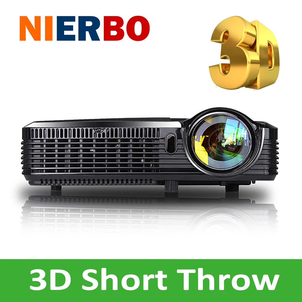 Ultra Short Throw Projector 3D HD 1080P LED DLP Beamer High Lumens