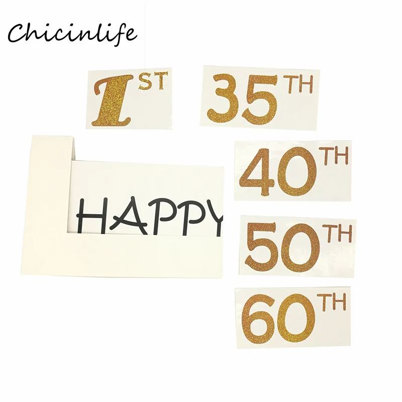 Chicinlife Happy 30th 35th 40th Бумага Photo Booth рамки 16th 18th 21th 30th 50th 60th День рождения украшения реквизит для дня рождения