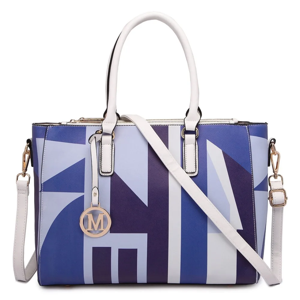 Fashion feature women beautiful Colorful digital print PU leather