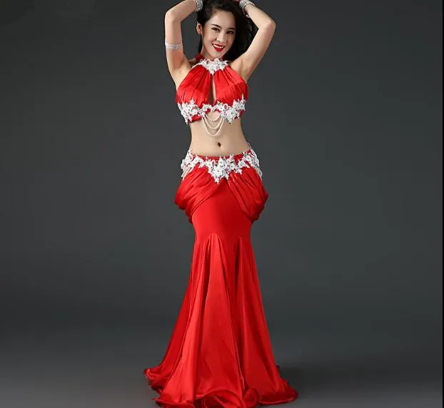 Details about   2 Piece of Women Luxury Oriental Costume Dance Bra Panel Egypt Performance Dance 