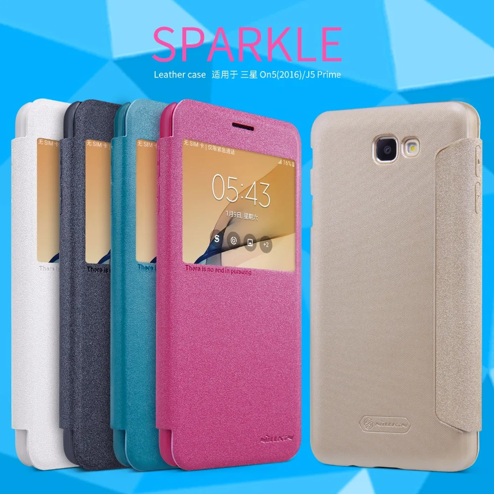 Кожаный чехол Nillkin для Samsung galaxy j5 prime On5 2016 блестящий prime/on5 | Мобильные телефоны и