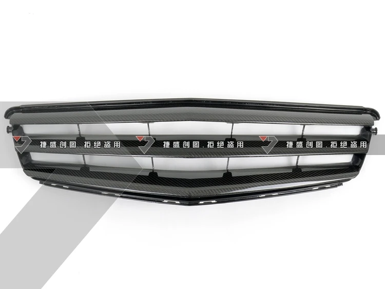 Подходит для Mercedes Benz2008- C-CLASS W204 C180 C200 C260 C300 AMG C63 AMGcarbon волокно автомобильный гриль высокое качество