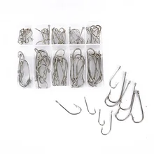 

High Carbon Steel Fish Hook 100 Pcs Fly Fishhooks Durable Head Fishing Hooks with Hole Carp Fishing Tackle Box Wholesales