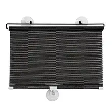 Vidro Da Janela Lateral Do Carro retrátil Sun Sombra Cortina Ventosa Sombrinha Capa de Malha da Viseira Escudo Solar Proteger Auto Acessórios