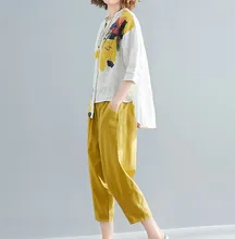 Blusas 2019 Womens Top And Blouses Summer Asymmetrical White Print Floral Oversize Pullover Office Lady Casual Moda Mujer XXL white oversize mock neck irregular hem asymmetrical top