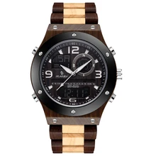 hight qualitywatchManufacture relogiomasculinoMen;s WoodenWatchesQuaintLuxuryAlarmClock Men Ebony Wood Band Dual Display Watch hight qualitywatchManufacture relogiomasculinoMen;s WoodenWatchesQuaintLuxuryAlarmClock Men Ebony Wood Band Dual Display Watch