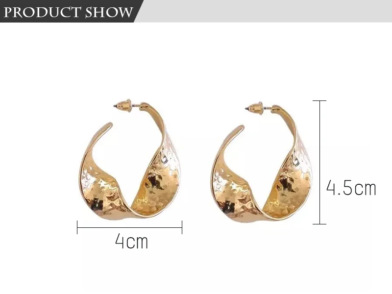 Twist Metal Earrings  (1)