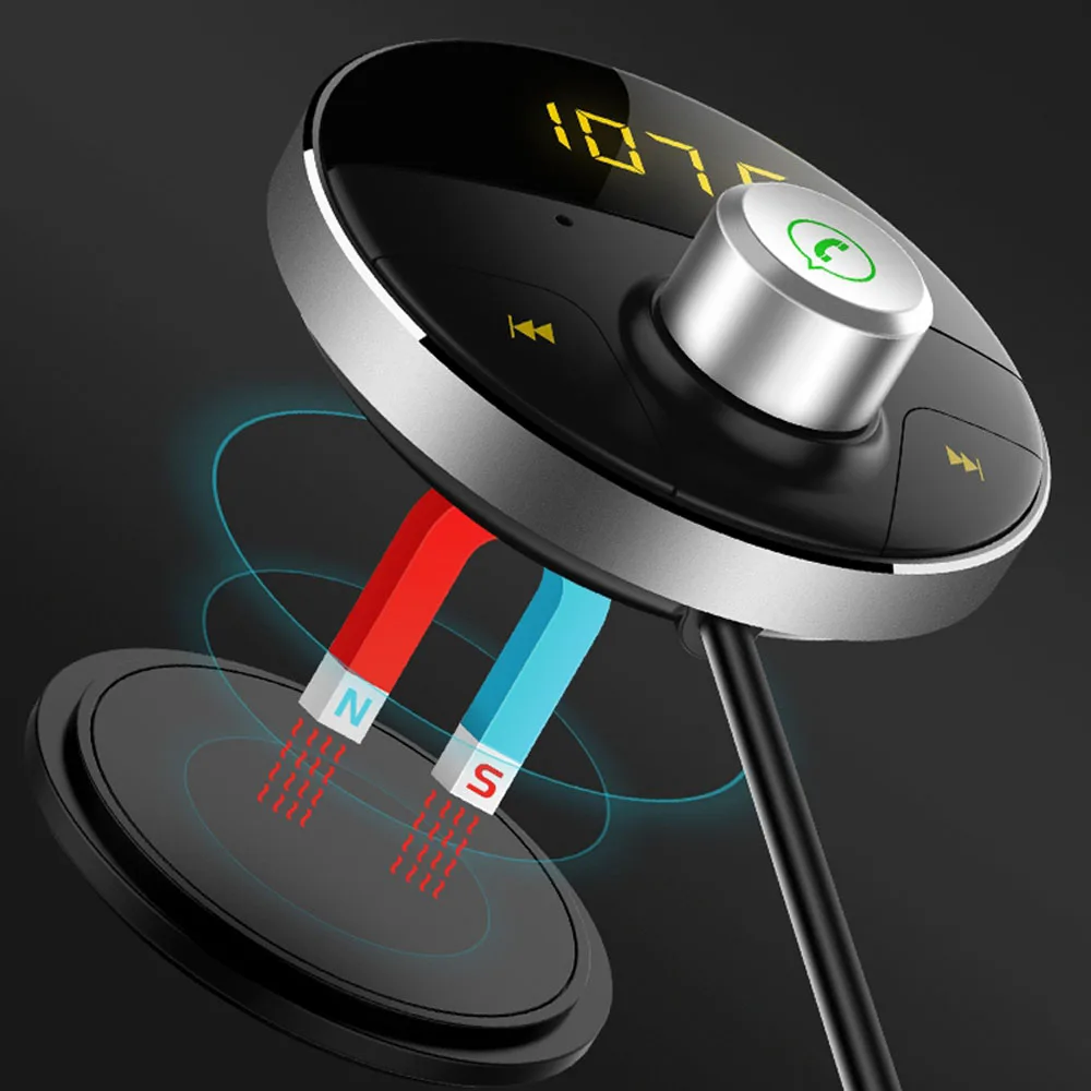 AOSHIKE Wireless Receiver Bluetooth FM Transmitter Modulator Car Kit FM Radio 12V 24V Car Charger Music Player Digital Display AOSHIKE Wireless Receiver Bluetooth FM Transmitter Modulator Car Kit FM Radio 12V 24V Car Charger Music Player Digital Display