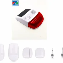 433 мГц открытый Беспроводной gsm sms-приложение Управление flash Солнечный Siren питание хост сирена Системы