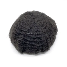 Афро зажим для парика швейцарское кружево с вокруг ПУ человеческих волос для мужчин