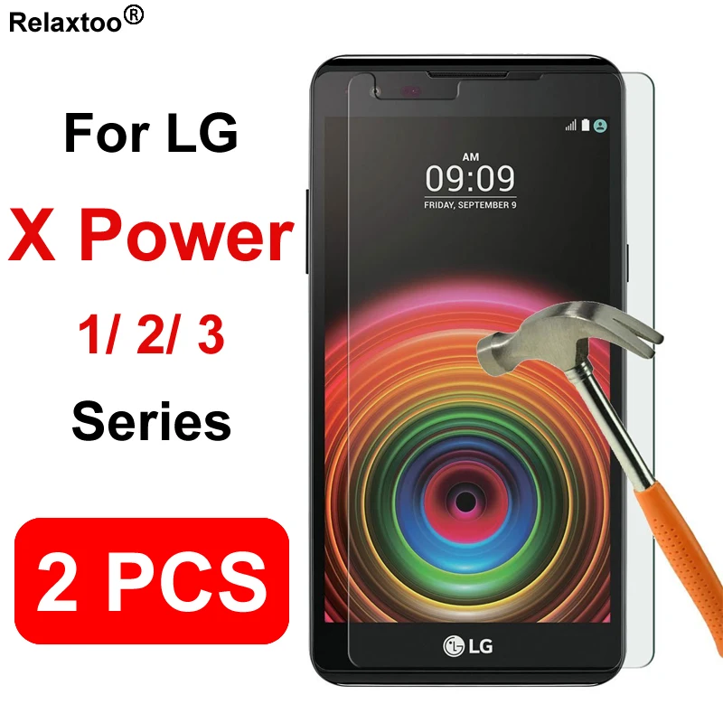 

2Pcs Protective glass for lg x power 2 3 xpower xpower2 xpower3 power2 power3 gl tempered glas screen protector film protect glx