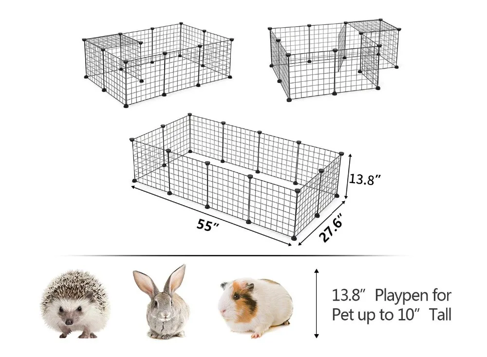 Портативный самодельный манеж для домашних животных, ящик для животных, металлическая проволока, Удлиняемая клетка для питомцев, забор для питомцев, клетка для щенков, маленькая ручка для животных