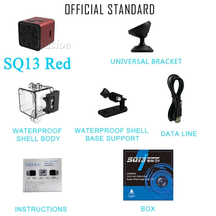SQ11 SQ12 SQ13 SQ23 HD мини-камера микро камера Espia Oculta Wifi беспроводной маленький IP велосипед DVR видео Поддержка Скрытая TF карта - Цвет: SQ13 Red