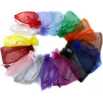 

15x20cm 17x23cm 20x30cm Jewelry Packaging Display 10pcs/lot Drawable Organza Bags Gift Bags Pouches Packing Bags DIY