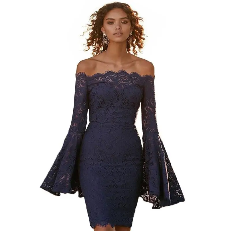 Платье С Кружевными Расклешенными Рукавами Купить