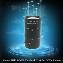 6-60 мм CS-образное крепление для объектива ручной диафрагмой зум-объектив с переменным фокусным F1.6 для видеонаблюдения Камера промышленный микроскоп