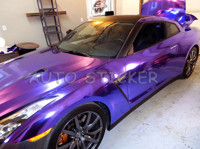 Stretch purple Chrome Vinyl Film 33