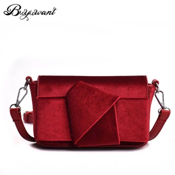 

Buyuwant Leopard bag BW01-SB-mnjyhd Women's Designer Handbag Winter Bow velvet handbag Women mini square Shoulder bag