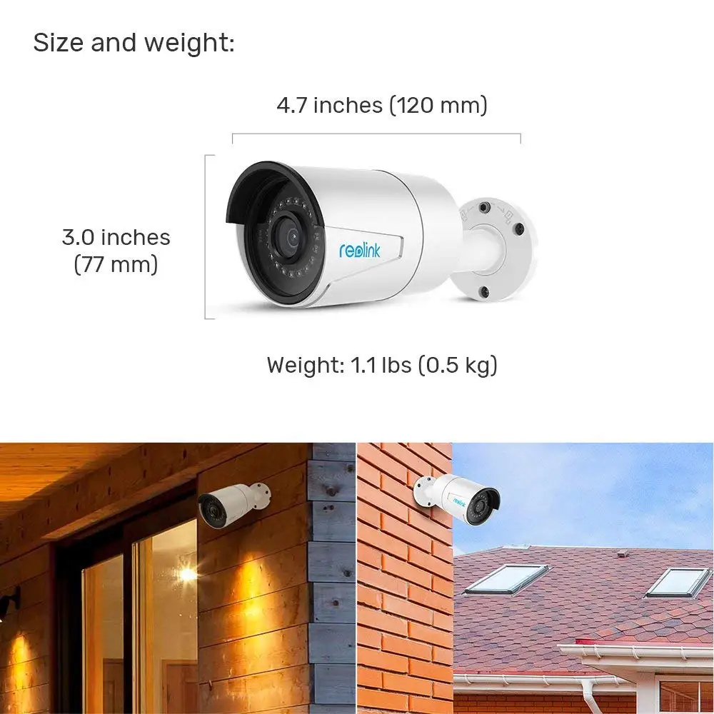 US $626.43 Reolink 5MP IP Security Camera System PoE 16ch NVRamp8 IP Outdoor Infrared Cameras 3TB HDD RLK16410B8